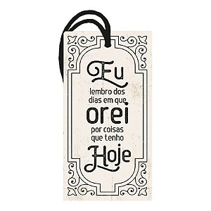 Decor Home Tag "Eu Orei Hoje" - DHT2-089 - LitoArte - Rizzo