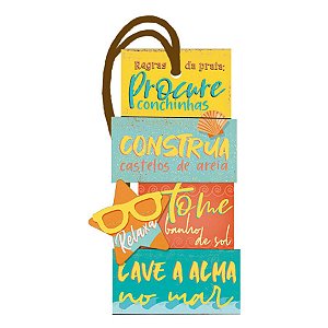 Decor Home Tag "Regras Da Praia" - DHT2-149 - LitoArte - Rizzo