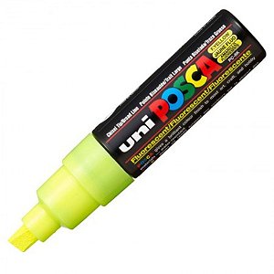 Caneta Posca PC 8K 8mm Amarelo Fluor - 01 un - UniPosca - Rizzo