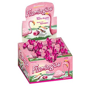 Chicle Flamingos Sabor Tutti-Frutti - 01 Unidade - Floresta - Rizzo Embalagens