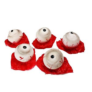 Enfeite Decorativo - Olhos de plástico com sangue - Halloween - 05 unidades - Rizzo