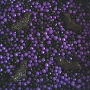 Sprinkles Morcegos e Bolinhas Pretas e Roxa Halloween - 60g - Morello 01 Unidade - Rizzo