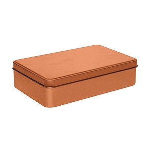 Lata Retangular para Lembrancinha Rose Gold - 12 x 9 x 4cm - 6 unidades - Artegift - Rizzo