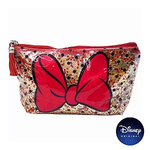 Necessaire Transparente Laço Minnie Mouse - Disney Original - 01 Un - Rizzo