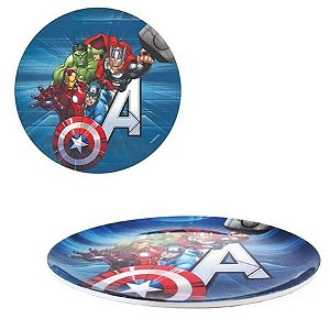 Prato Sem Borda Vingadores Avengers - 20,5cm - Marvel Original - 1 Un - Rizzo