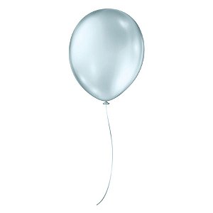 Balão de Festa Látex Perolado - Azul Claro - 25 Unidades - Balões São Roque - Rizzo Balões