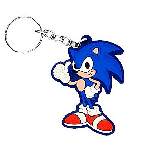 Chaveiro Sonic Temático Emborrachado - 01 unidade - Rizzo Embalagens