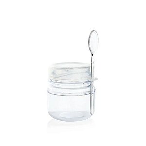 Potinho Transparente C/ Colher - 4cm - 10 Un - Rizzo