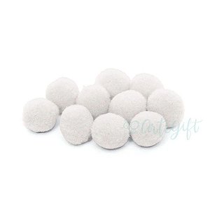 Pompom Decorativo Branco - 100 Un - Artegift - Rizzo