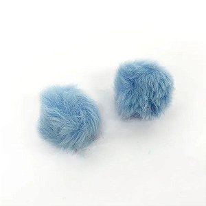 Pompom Pelo Decorativo Azul Claro - Nº7 - 2 Un - Artegift - Rizzo