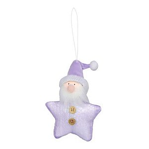 Enfeite para Pendurar Kringle Estrela Roxo - 01 unidade - Cromus Natal - Rizzo Embalagens