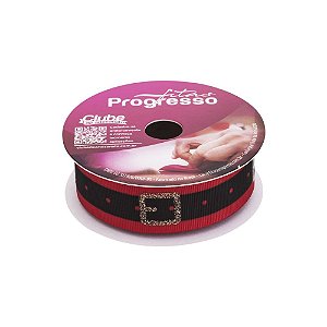 Fita de Cetim EGP 005TG 22mm -10m Cor 001 Cinto Papai Noel - 01 unidade - Progresso - Rizzo Embalagens