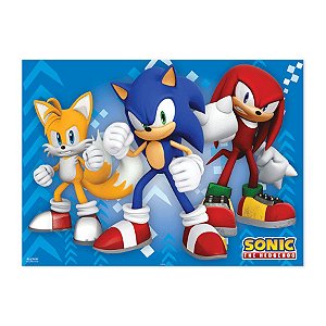 Boneco Bloco Montar Turma do Sonic Kit 7 Personagens