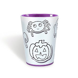Copo para Colorir Halloween - Color Cup - Roxo - 01 unidade - Rizzo Embalagens