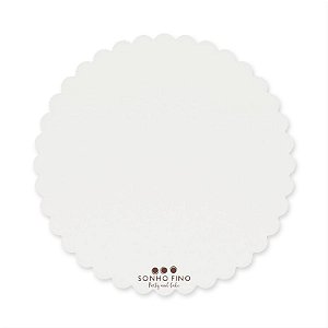 Cake Board Margarida MDF Branco  - 01 unidade - Sonho Fino - Rizzo Embalagens