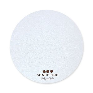 Cake Board Redondo MDF Branco  - 01 unidade - Sonho Fino - Rizzo Embalagens