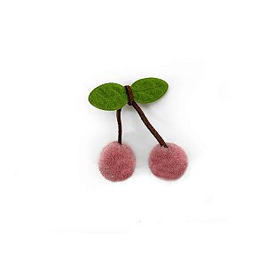 Pompom Cereja Rosa Decorativo - 5 Un - Artegift - Rizzo