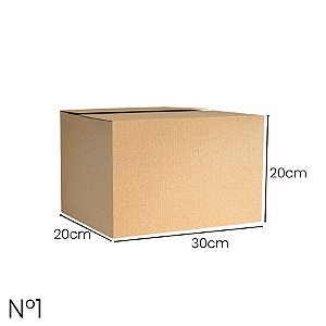 Caixa Papelão N°1 - 20x30x20cm - 1 unidade - Rizzo Embalagens