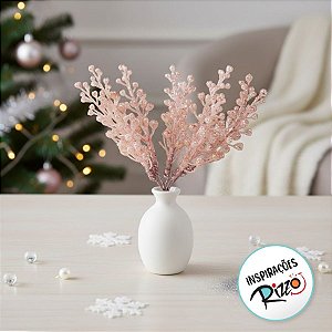 Galho Folhas Glitter Roc 01 Unidade - Cromus - Rizzo Embalagens