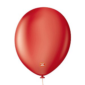 Balão Profissional Premium Uniq 11" 28cm - Vermelho Intenso - 15 unidades - Balões São Roque - Rizzo Embalagens