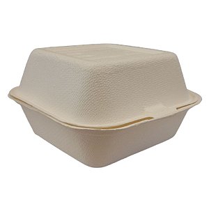 Embalagem para Lanche Hamburgueira Biodegradável 15x15x7,5cm - 5 Unidades - Rizzo