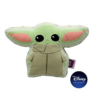 Almofada Formato Baby Yoda Star Wars - 30cm - Disney Original - Zona Criativa - 1 Un - Rizzo