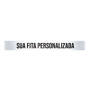 Fita de Cetim Personalizada CFS002 - 10mm X 45metros - Branco 201 - 01 Unidade - Progresso - Rizzo