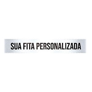 Fita de Cetim Personalizada CFS005 - 22mm X 45metros - Branco 201 - 01 Unidade - Progresso - Rizzo