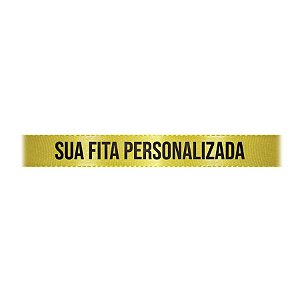 Fita de Cetim Personalizada CFS002 - 10mm X 45metros - Amarelo Canário 242 - 01 Unidade - Progresso - Rizzo