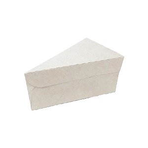 Caixa Fatia de Bolo n°2 - 9,5x15,5x6cm  Branco - 10 unidades - Rizzo