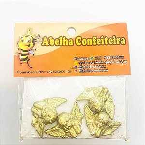 Mini Confeito - Anjo Dourado - 4 Unidades - Abelha Confeiteira - Rizzo