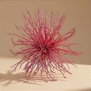 Decoração Enfeite Natalino Ouriço - Rosa - 15cm - 1 UN - Rizzo