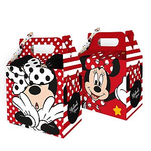 Caixa Surpresa Maleta Festa Minnie Mouse 08 Unidades Regina Rizzo Embalagens