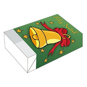 Caixa Divertida Sino de Natal - Ref.2602 - 6 doces - 10 unidades - Erika Melkot - Rizzo