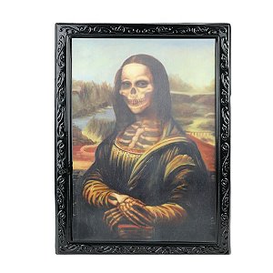 Quadro Monalisa Holografico com Movimento Halloween Cromus Rizzo