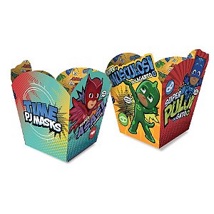Cachepot Pequeno de Festa PJ Masks 2 - 4 Unidades Regina Rizzo Embalagens