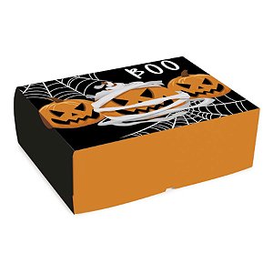 Cesta na Caixa Halloween - Noite do Terror - 33x23x10cm- 01 unidade - Cromus - Rizzo Embalagens