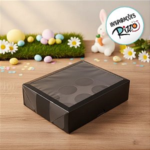 Caixa Base Brigadeiro - Marrom - N1 (9cm x12cm x4cm) - 5 unidades - Assk - Rizzo Embalagens