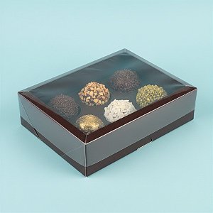 Caixa Base Brigadeiro - Marrom - N1 (9cm x12cm x4cm) - 5 unidades - Assk - Rizzo
