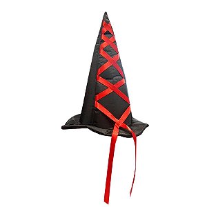 Chapéu de Bruxa Luxo - Vermelho - 01 Unidade - Rizzo Embalagens