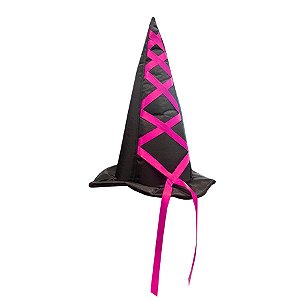 Chapéu de Bruxa Luxo - Pink - 01 Unidade - Rizzo Embalagens