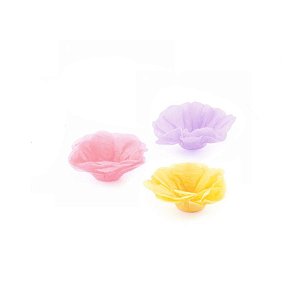 Forminha Flor - Candy - Rosa Amarelo Lilás - 50 UN - MaxiFormas - Rizzo