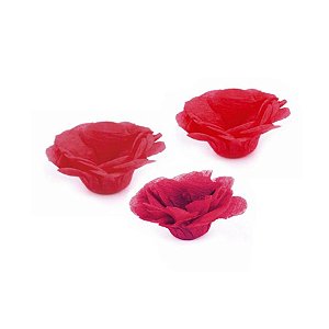 Forminha Flor - Tons Mono - Vermelho - 50 UN - MaxiFormas - Rizzo