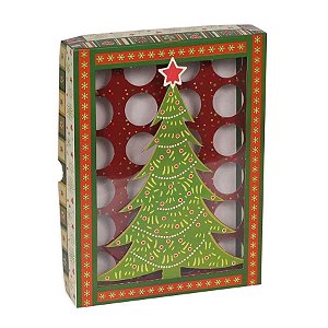 Caixa Brigadeiro De Natal - 24 Cavidades - Patchwork - 3 unidades - Decora Doces - Rizzo