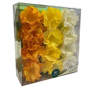 Forminha Flor - Pint Artes - Amarelo - 50 UN - MaxiFormas - Rizzo