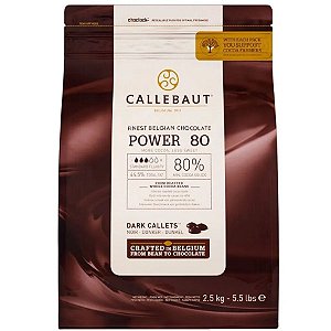 Chocolate Belga Callebaut - Gotas Amargo - Power 80 - 2,5 kg - Rizzo Confeitaria