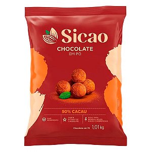 Chocolate em Pó 50% Cacau - 1,01 kg  - 1 unidade - Sicao - Rizzo