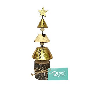 Enfeite Decorativo Rústico - Árvore Star Wood - 21cm - 01 unidade - Natal Tok da Casa - Rizzo Embalagens