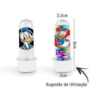 Mini Tubete Lembrancinha Festa Mickey Mouse 8cm 20 unidades - Branco - Rizzo Embalagens