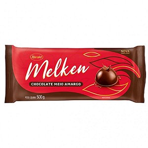 Chocolate em Barra Meio Amargo - Melken - 500g - 01 unidade - Harald - Rizzo